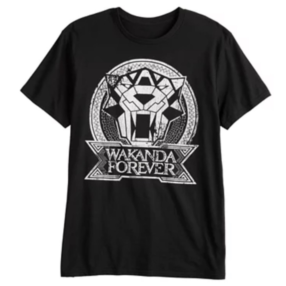 Men's Marvel Wakanda Forever Black Panther Logo Tee, [Sz XXL] NWT